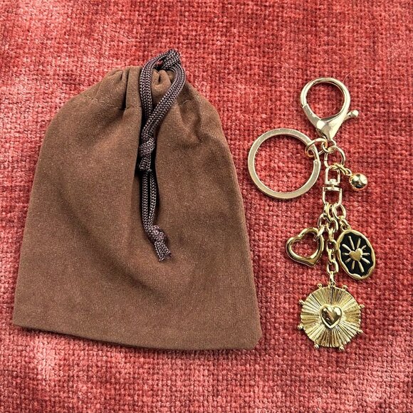 New HEARTS and HEARTS Bag Charm Gold Tone 💕 - Picture 3 of 7